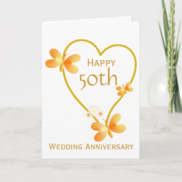 Tarjeta Diseño del Corazón Personalizado 50 Aniversario de