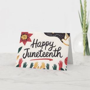 Tarjeta Diseño del Día de la Libertad feliz de junio