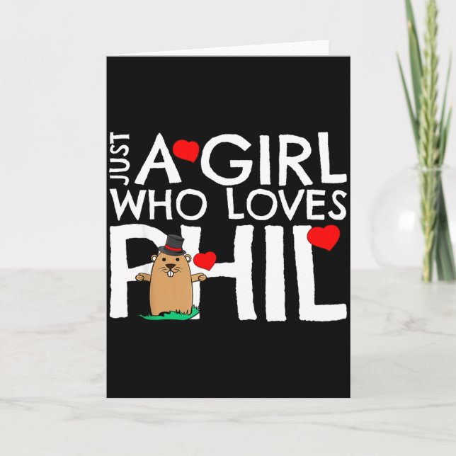 Tarjeta Diseño del Día de la Marmota del adorable Punxsy P (Anverso)