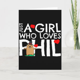 Tarjeta Diseño del Día de la Marmota Punxsy Phils Lindo 2 