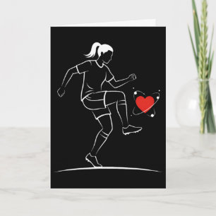 Tarjeta Diseño del Día de San Valentín de la chica del fút