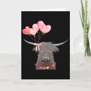 Tarjeta Diseño del Día de San Valentín de Vaca Lindo con G