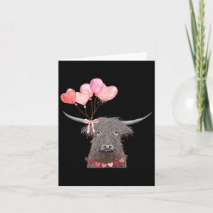 Tarjeta Diseño del Día de San Valentín de Vaca Lindo Con L