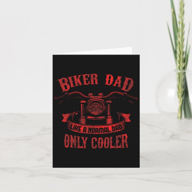 Tarjeta Diseño del Día del Padre para Fa de papá motocicli (Anverso)