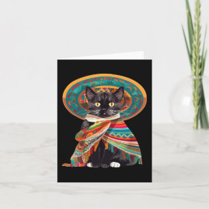 Tarjeta Diseño del gato Cinco De Mayo Para Las Mujeres