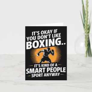 Tarjeta Diseño del humor de boxeo - Silueta del deporte de