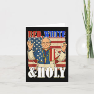 Tarjeta Diseño del humor del Papa Patriótico Leo Xiv