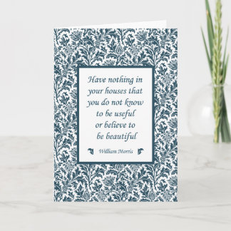 Tarjeta Diseño del interior de citas de William Morris