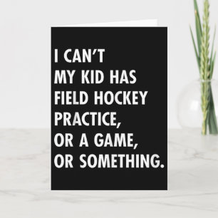 Tarjeta Diseño del juego de práctica de hockey sobre céspe
