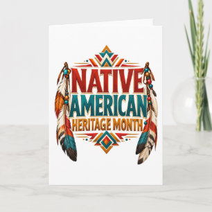 Tarjeta Diseño del Mes de la Herencia Nativa Americana