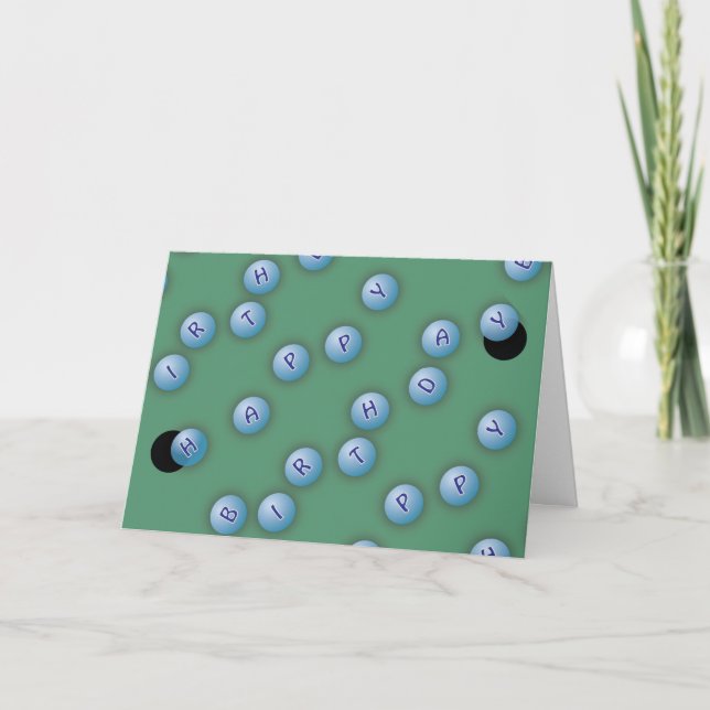 Tarjeta Diseño del ping-pong del feliz cumpleaños (Anverso)