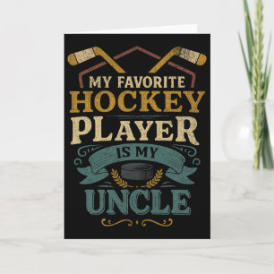 Tarjeta Diseño del tío de hockey Fan Mi jugador favorito c