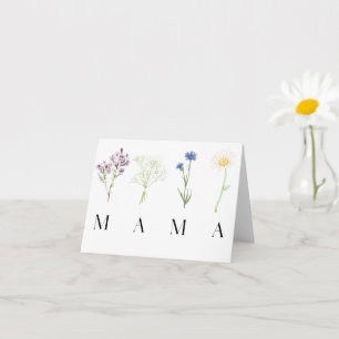 Tarjeta Diseño delicado de mamá botánica para el Día de la