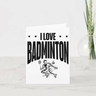 Tarjeta Diseño divertido de amor de jugador de bádminton S