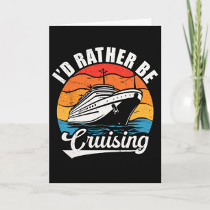 Tarjeta Diseño Divertido de Crucero Familiar para Hombres 