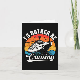 Tarjeta Diseño Divertido de Crucero Familiar para Hombres