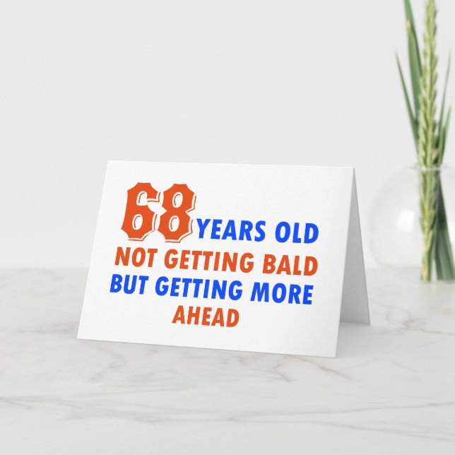 Tarjeta diseño divertido de cumpleaños de 68 años (Anverso)