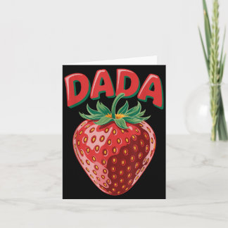 Tarjeta Diseño divertido de Dada de fresa linda para padre