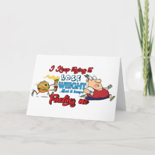 Tarjeta Diseño divertido de dibujos animados para pérdida