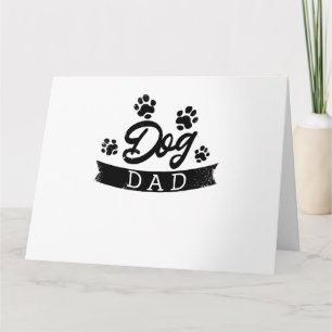 Tarjeta Diseño divertido de Dog Dad - Idea de regalo para