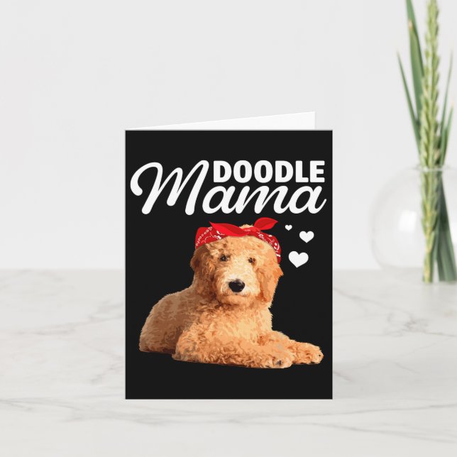 Tarjeta Diseño divertido de Doodle Mama para mamá mujeres  (Anverso)