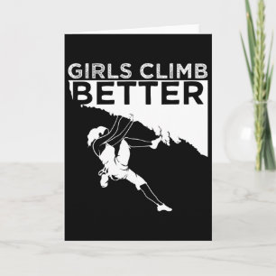 Tarjeta Diseño Divertido de Escalada en Roca para Mujeres 