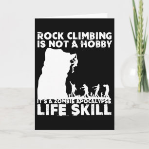 Tarjeta Diseño divertido de escalador de rocas para hombre