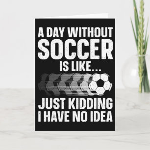 Tarjeta Diseño Divertido de Fútbol para Hombres Mujeres Ju