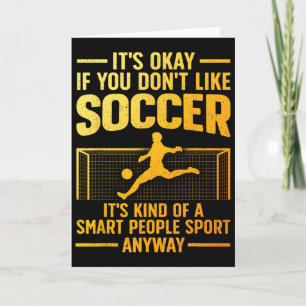 Tarjeta Diseño Divertido de Fútbol para Hombres y Mujeres