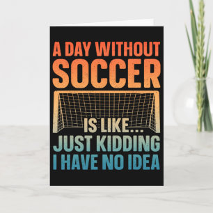 Tarjeta Diseño Divertido de Fútbol para Hombres y Mujeres