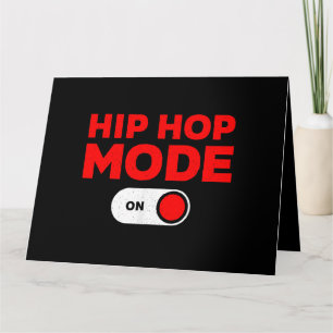 Tarjeta Diseño divertido de hip hop para hombres mujeres H