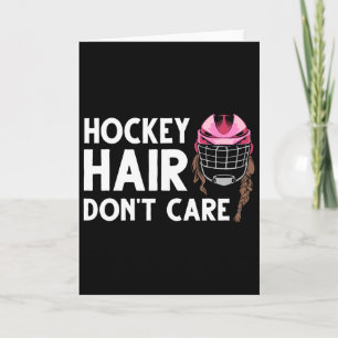 Tarjeta Diseño divertido de hockey sobre hielo para mujere