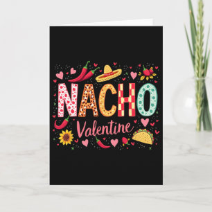 Tarjeta Diseño Divertido de Nacho Valentine con Sombrero y