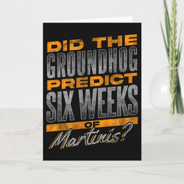 Tarjeta Diseño Divertido de Predicción de Martini para el  (Anverso)