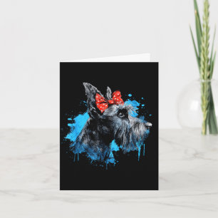 Tarjeta Diseño divertido de schnauzer para amantes de los