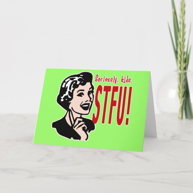 Tarjeta Diseño divertido del Día de la Madre (Anverso)