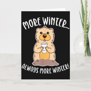 Tarjeta Diseño divertido del día de la marmota - Más predi