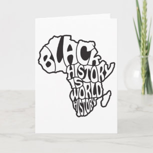 Tarjeta Diseño educativo del mapa de África del Mes de la 