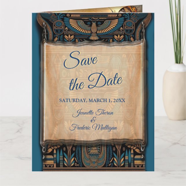 Tarjeta Diseño egipcio, islámico, árabe y africano moderno (Anverso)