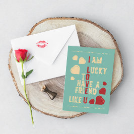 Tarjeta Diseño El día de San Valentín retro.