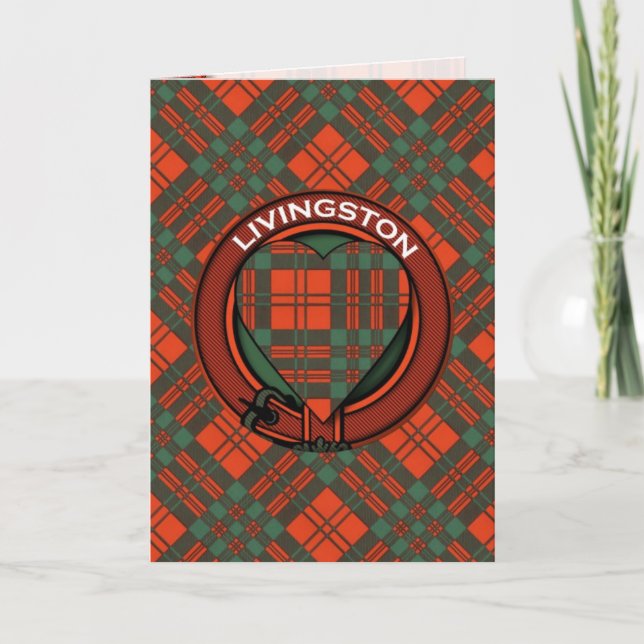 Tarjeta Diseño escocés del tartán de Livingston (Anverso)