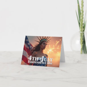Tarjeta Diseño espléndido del 4 de julio - Fuegos artifici