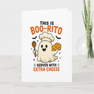 Tarjeta Diseño «Esto es un Boo-Rito servido con queso extr