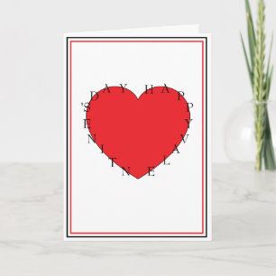Tarjeta Diseño Feliz Día de San Valentín Con Un Poema