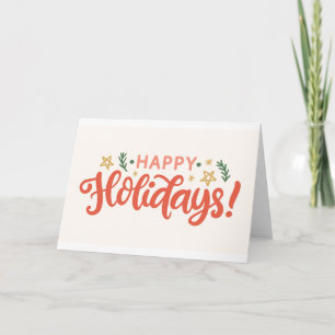 Tarjeta Diseño Festivo de Felices Fiestas