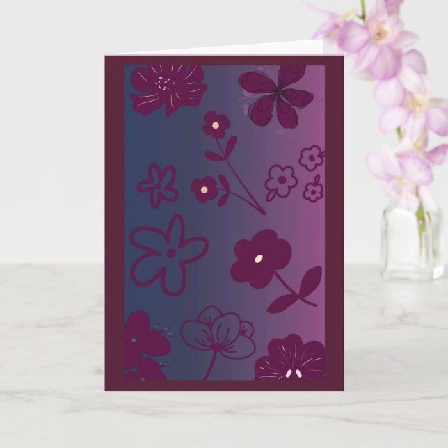 Tarjeta Diseño Floral  (Orquídea)