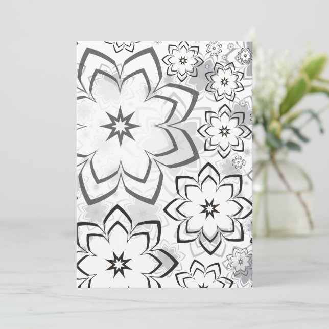 Tarjeta Diseño floral 11 (Anverso de pie)
