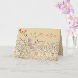 Tarjeta Diseño Floral con deslindamiento de patrones