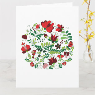Tarjeta Diseño floral personalizado con nombre