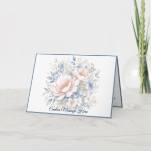 Tarjeta Diseño floral personalizado para la tarde en flor
